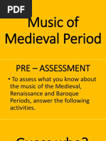 Music of Medieval Period