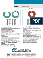 Bolt & Gasket Sets - Spec Sheet: Non-Asbestos Red Rubber