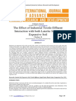 The Effect of Industrial Textile Effluent Interaction With Both Laterite Soil and Expansive Soil