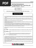 Instruction Manual For Screw Compressor Unit Controller Mypro Touch Type-S