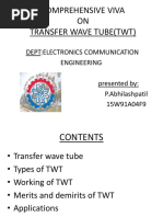 Comprehensive Viva ON Transfer Wave Tube (TWT)