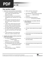 Worksheet 10: Past Perfect Simple