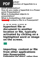 Hyperlinks and Embedded Objects