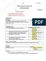 Properties of Metals and Reaction Trends