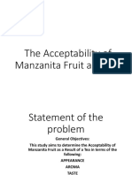 The Acceptability of Manzanita Fruit As A Tea