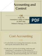 Cost Accounting and Control