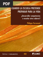 Cuando La Escuela Pretende Preparar para La Vida - Philippe Perrenoud PDF