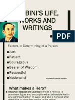 1 Mabini's Life, Works and Writings