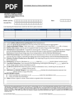 Customer (Transaction) Dispute Form To, Yes Bank LTD Card Operations One Indiabulls Park, Yes Bank Towers, 3 Floor, Plot No. 14, 3Rd Main Road, Ambattur Industrial Estate, CHENNAI - 600058