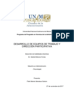 Mendoza Galván Fidel Alberto - Ensayo - Desarrollo de Eq de Trabajo y Direccion Participativa