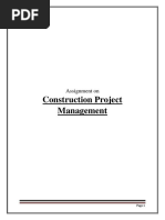 Construction Project Management: Assignment On