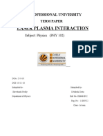 Laser Plasma Interaction