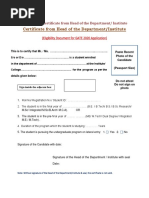 Elegibility Certificate Format