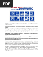 10+0 Point Socio-Economic Agenda of President Duterte