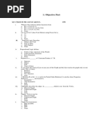 1: Objective Part: Q 1: Encircle The Correct Answer.