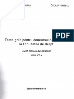 Limba Romana Si Economie - Teste-Grila Pentru Facultatea de Drept PDF