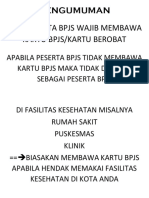 Contoh Membuat Pengumuman Tidak Bawa Kartu BPJS