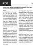 Alveoler Process Fracture in Mandibular Immature Permanent Incisors Region