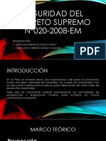 SEGURIDAD DEL DECRETO SUPREMO n°020-2008-EM