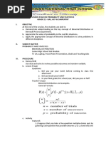 Lesson Plan On Probability and Statistics