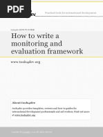 How To Write A Monitoring and Evaluation Framework PDF