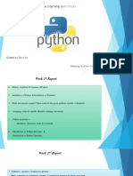 SIX Week Internship On: Python