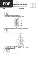 Ix Biology Worksheet Nutrition in Mammals 1