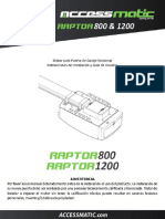 Manual Raptor 800 1200