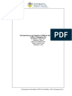 The Experiences in The Adoption of Pfrs For Small Entities of Ses in Tuguegarao City