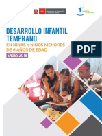 Desarrollo Infantil Temprano en Niñas y Niños Menores de 6 Años de Edad ENDES 2018