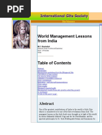 World Management Lessons From India: Site Abstract