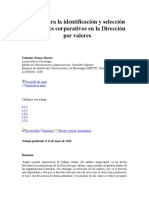 Método para La Identificación y Selección de Valores Corporativos en La Dirección Por Valores