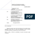 Informe de Actividades de Avance