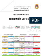 Dosificación Multigrado 2018 - 2019 PDF