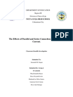 The Effects of Parallel and Series Connection On The Flow of Current