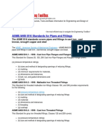 ASME/ANSI B16 Standards For Pipes and Fittings