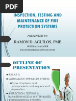 Inspection, Testing and Maintenance of Fire Protection Systems