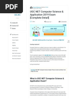 UGC NET Computer Science & Application 2019 Exam (Complete Detail)