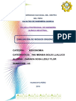 Guía para La Evaluación Rápida de Riesgos Ergonómicos