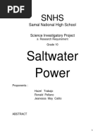 Saltwater Power: Samal National High School