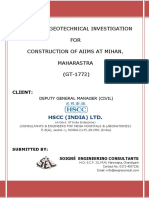 Report of Geotechnical Investigation FOR Construction of Aiims at Mihan, Maharastra (GT-1772)