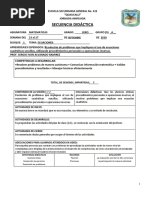 Secuencia Didactica Semana Del 23 Al 27 de Septiembre Ecuaciones de Segundo Grado