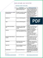 Current Affairs July 2019 PDF: Awards and Honours