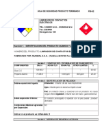 MSDS Limpiador de Contactos Grado ElÇctrico PDF