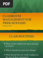 Classroom Management For Preschoolers