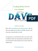 Forex Trading Robot DAVE: User Manual