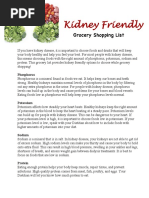 Kidney Friendly Diet Handout