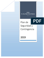 Modelo Plan de Seguridad y Contigencia - Itse