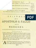 Novo Testamento Almeida 1693 - Epístola de Paulo Aos Hebreus