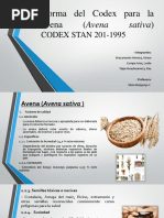 Norma Del Codex para La Avena